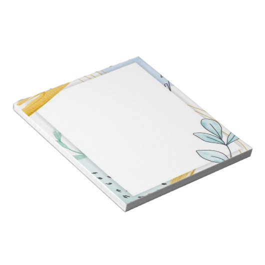 Abstracte bladeren notitieblok (Schuin)