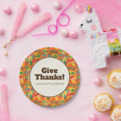 Abstracte bladeren Thanksgiving Papieren Bordje (Feest)