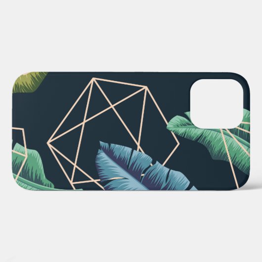 Abstracte bladeren: veelhoekige lijn naadloos. Case-Mate iPhone case (Achterkant (horizontaal))