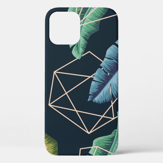 Abstracte bladeren: veelhoekige lijn naadloos. Case-Mate iPhone case (Achterkant)