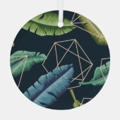 Abstracte bladeren: veelhoekige lijn naadloos. glas ornament (Achterkant)