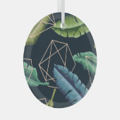 Abstracte bladeren: veelhoekige lijn naadloos. glas ornament (Voorkant Rechts)