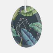 Abstracte bladeren: veelhoekige lijn naadloos. glas ornament (Voorkant links)