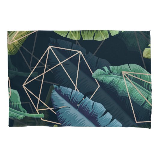 Abstracte bladeren: veelhoekige lijn naadloos. kussensloop (Voorkant)