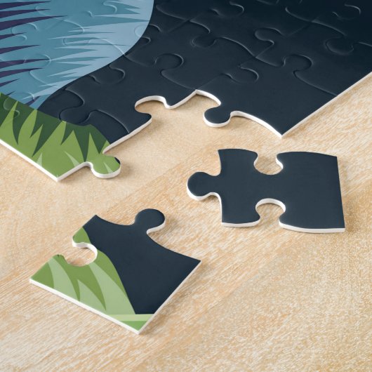 Abstracte bladeren: veelhoekige lijn naadloos. legpuzzel (Zijkant)