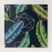 Abstracte bladeren: veelhoekige lijn naadloos. legpuzzel (Horizontaal)