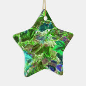 Abstracte bladeren Vloeiend groen Keramisch Ornament (Rechts)