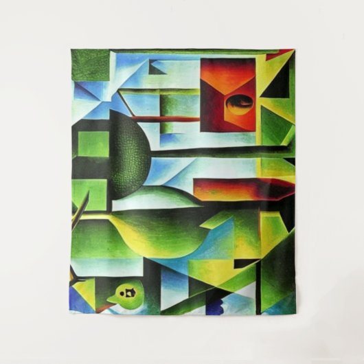 Abstracte bladeren wandkleed (Voorkant)