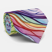 Abstracte bladnerf regenboog waterverf das (Opgerold)