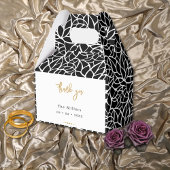 Abstracte bladpatroongunstbox bedankdoosjes