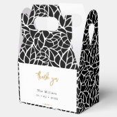 Abstracte bladpatroongunstbox bedankdoosjes (Geopend)