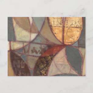 Abstracte bladschilderij van Floral door Norman Wy Briefkaart