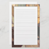 Abstracte bladschilderij van Floral door Norman Wy Briefpapier (Voorkant / Achterkant)