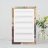 Abstracte bladschilderij van Floral door Norman Wy Briefpapier (Staand voorkant)