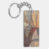 Abstracte bladschilderij van Floral door Norman Wy Sleutelhanger (Voorkant Links)