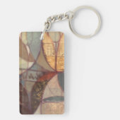 Abstracte bladschilderij van Floral door Norman Wy Sleutelhanger (achterkant)