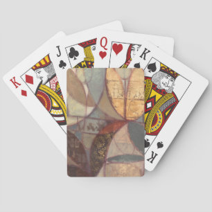 Abstracte bladschilderij van Floral door Norman Wy Speelkaarten