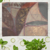 Abstracte bladschilderij van Floral door Norman Wy Theedoek (Gevouwen)