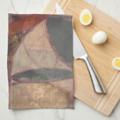 Abstracte bladschilderij van Floral door Norman Wy Theedoek (Quarter Fold)