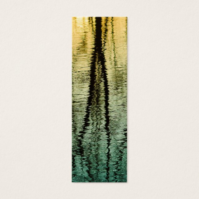 Abstracte Bladwijzer van de boomreflectie Mini Visitekaartjes (Voorkant)