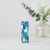 Abstracte Bladwijzer Visitekaartje Blues (Staand voorkant)