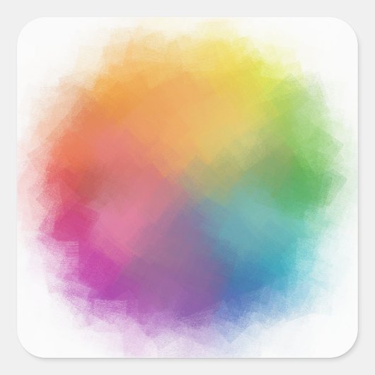 Abstracte blanco Sjabloon kleurrijk blauw Paars gr Vierkante Sticker (Voorkant)