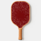 Abstracte blast van rode en witte ruimte pickleball paddle (Achterkant)