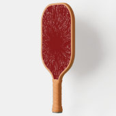 Abstracte blast van rode en witte ruimte pickleball paddle (Links)