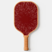 Abstracte blast van rode en witte ruimte pickleball paddle (Voorkant)