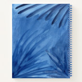 Abstracte blauw beeld Waterverf Schetsen Opmerking Notitieboek (Achterkant)