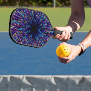 Abstracte blauw blauw blaast pickleball paddle