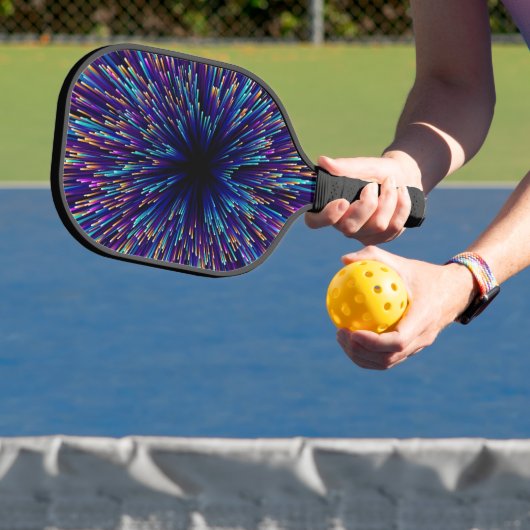 Abstracte blauw blauw blaast pickleball paddle (Insitu)