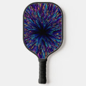 Abstracte blauw blauw blaast pickleball paddle (Achterkant)