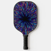 Abstracte blauw blauw blaast pickleball paddle (Voorkant)