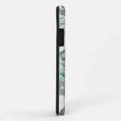 Abstracte blauw bruine bloemen Case-Mate iPhone case (Achterkant/rechts)