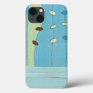 Abstracte blauw eierparade iPhone 13 hoesje