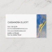 Abstracte blauw- en goudalcoholinkt Vloeibare kuns Visitekaartje (Achterkant)