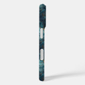 Abstracte blauw en gouden verftextuur Case-Mate iPhone case (Achterkant / Rechts)