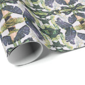 Abstracte Blauw en Groene Blauwe Kleur Craft of Ca Cadeaupapier (Rol Hoek)