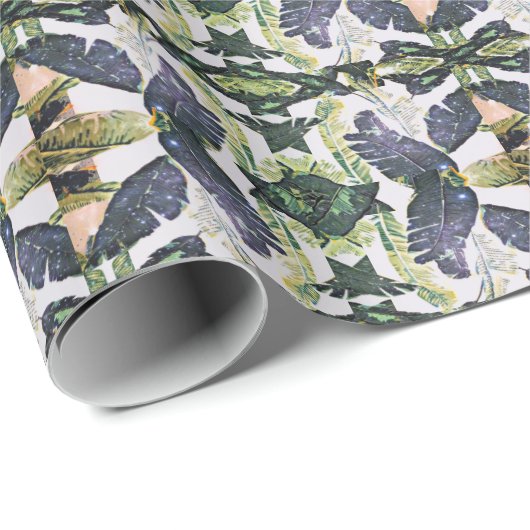 Abstracte Blauw en Groene Blauwe Kleur Craft of Ca Cadeaupapier (Rol Hoek)