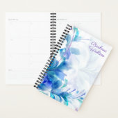 Abstracte blauw en paarse bloemen planner (Display)