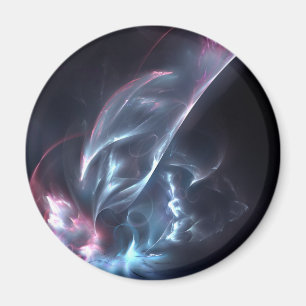 Abstracte Blauw en Paarse Nevel Magneet