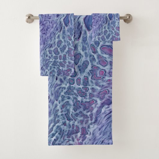 Abstracte blauw- en violetzout bad handdoek (Insitu)