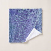 Abstracte blauw- en violetzout bad handdoek (Wasdoekje)