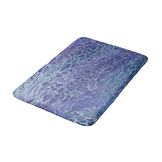 Abstracte blauw- en violetzout badmat (Gekanteld)