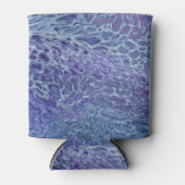 Abstracte blauw- en violetzout blikjeskoeler (Voorkant)