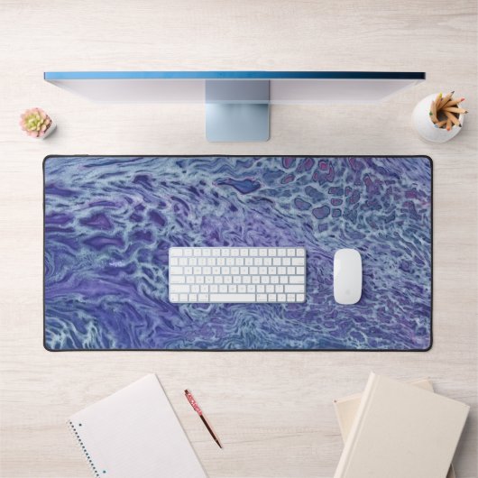 Abstracte blauw- en violetzout bureaumat (Kantoor 1)