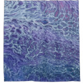 Abstracte blauw- en violetzout douchegordijn (Voorkant)