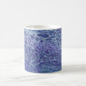 Abstracte blauw- en violetzout koffiemok (Center)