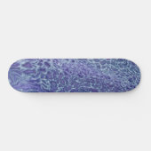 Abstracte blauw- en violetzout persoonlijk skateboard (Horizontaal)
